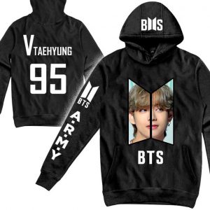 Hoodie Oversize Kpop BTS V Taehyung 95 A.R.M.Y Sweatshirt Life Goes On Capuche