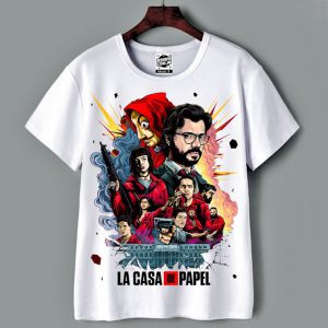 Tshirt LA CASA DE PAPEL - T-shirt Explosion Art -Teshirt Series Teeshort FASHION