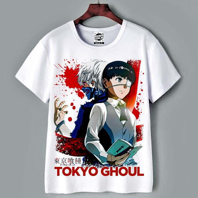 Tshirt Tokyo Ghoul - Teeshort Blood Human / Ghoul - T-shirt Kaneki Teshirt