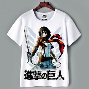 Tshirt Attack on Titan - Teeshort Shingeki no Kyojin - T-shirt Mikasa Teshirt
