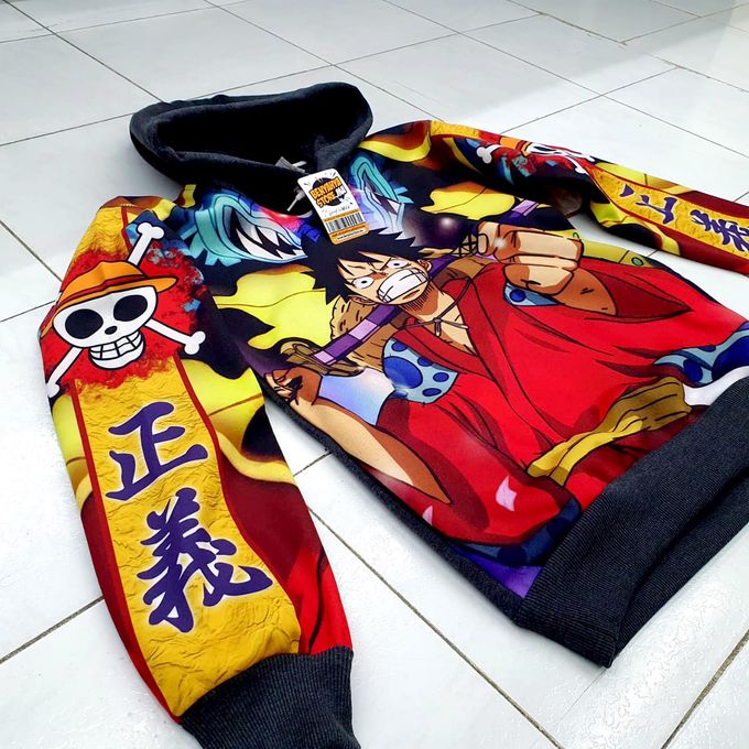 Hoodie Manga Anime LUFFY Wano Arc Sweatshirt One Piece – Image 2