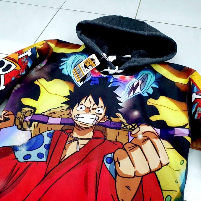 Hoodie Manga Anime LUFFY Wano Arc Sweatshirt One Piece – Image 4
