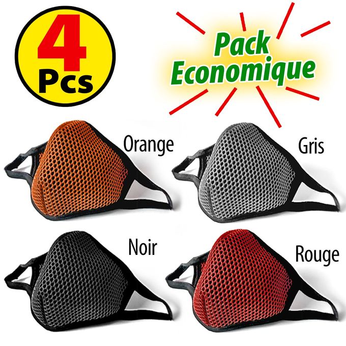 4 Mask Pack Economique - Masque Moto bavette Cagoule 3D FaceMask BTS - Wash 40° – Image 3