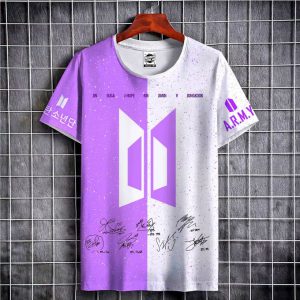 Tshirt Kpop BTS - SPLIT Mauve - T-shirt Fashion Teeshort Model From Korea