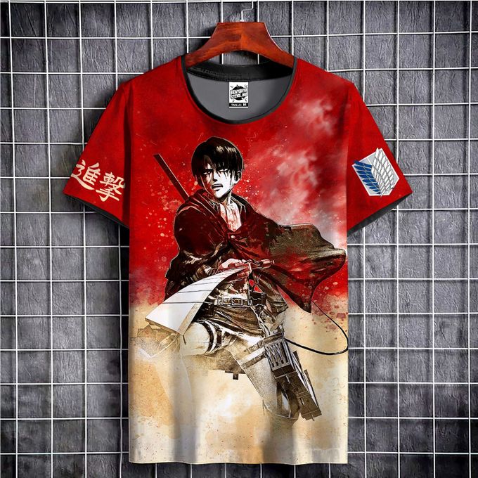 Tshirt Attack on Titan LEVI T-shirt Shingeki ANIME Teeshort MANGA
