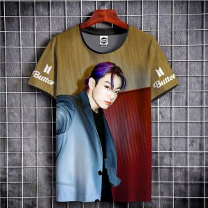 Tshirt Jungkook - Kpop BTS Butter - T-shirt Fashion Teeshort Model From Korea