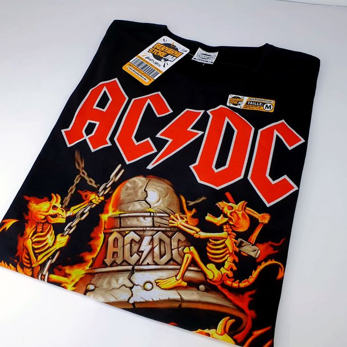 Tshirt AC DC - T-shirt Band Metal Rock - Fashion Black Teeshort For Men & Women – Image 4