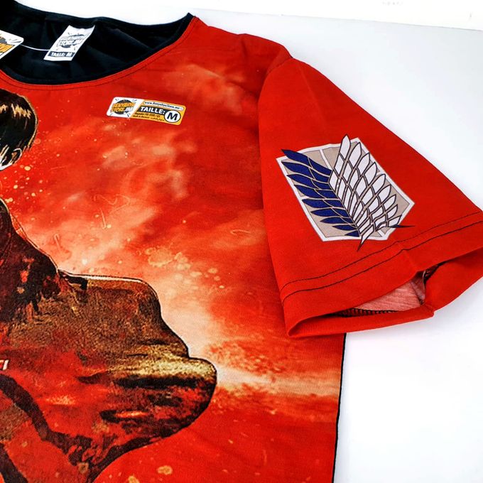 Tshirt Attack on Titan LEVI T-shirt Shingeki ANIME Teeshort MANGA – Image 4