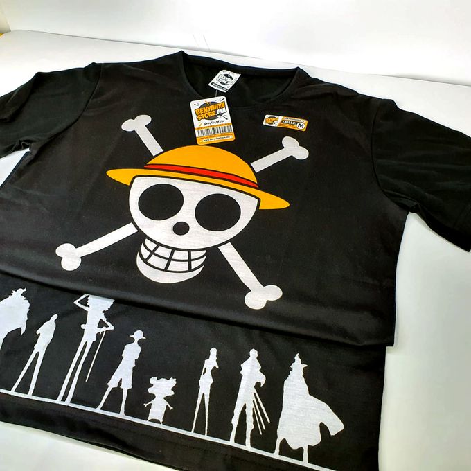 Tshirt Luffy - T-shirt One Piece Mugiwara - Black Teeshort For Men & Women – Image 2