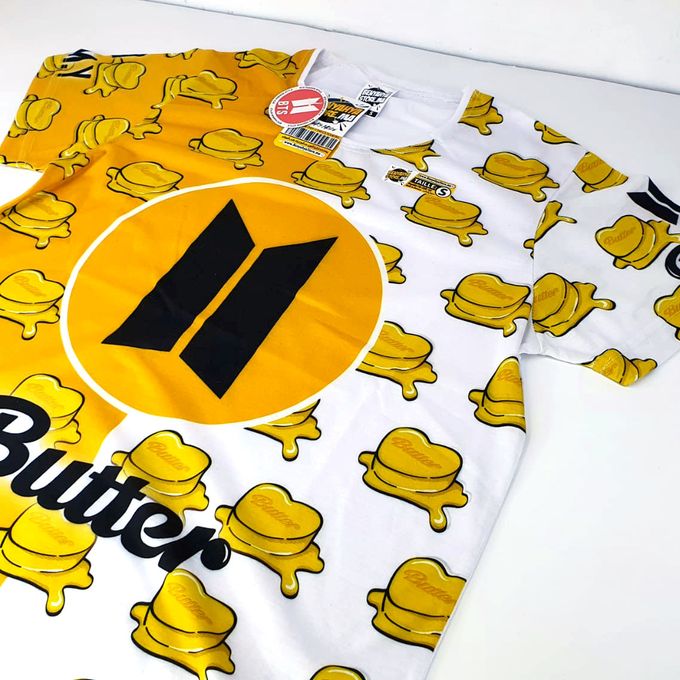 Tshirt Kpop BTS Butter SPLIT Yellow - T-shirt Fashion Teeshort Model From Korea – Image 5