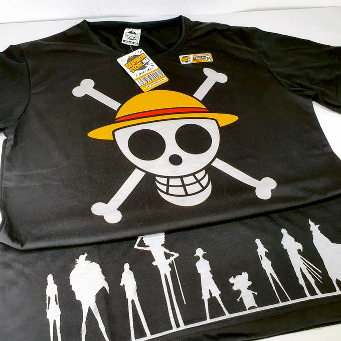 Tshirt Luffy - T-shirt One Piece Mugiwara - Black Teeshort For Men & Women – Image 5