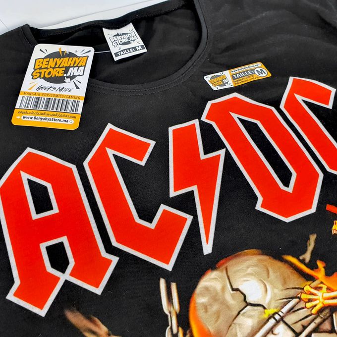Tshirt AC DC - T-shirt Band Metal Rock - Fashion Black Teeshort For Men & Women – Image 3