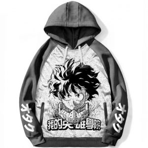 Hoodie Manga Anime My Hero Academia Sweatshirt Deku Oversize Capuche Otaku