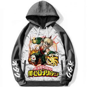 Hoodie Manga Anime My Hero Academia Sweatshirt Katsuki Oversize Capuche Otaku