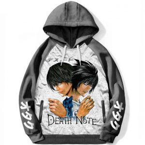Hoodie Manga Anime Death Note Sweatshirt Raglan Oversize Capuche Otaku