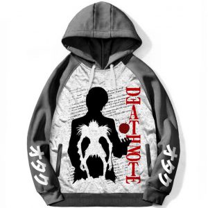 Hoodie Manga Anime Death Note Sweatshirt Raglan Oversize Capuche Otaku