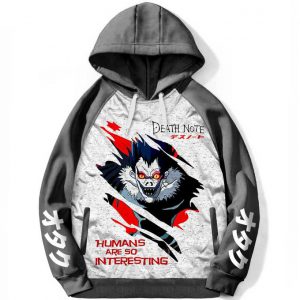 Hoodie Manga Anime Death Note Sweatshirt Raglan Oversize Capuche Otaku