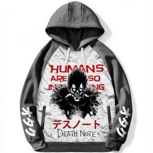Hoodie Manga Anime Death Note Sweatshirt Raglan Oversize Capuche Otaku