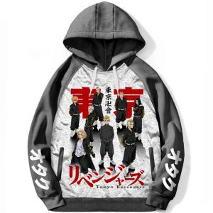 Hoodie Manga Anime Tokyo Revengers Sweatshirt Raglan Oversize Capuche Otaku