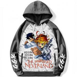 Hoodie Manga Anime The Promised Neverland Sweatshirt Oversize Capuche Otaku