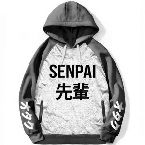 Hoodie Manga Anime Senpai Japan Sweatshirt Oversize Capuche Otaku
