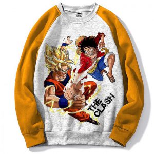 Pull Raglan Sweatshirt Anime Luffy VS GOKU - The Clash - Manga