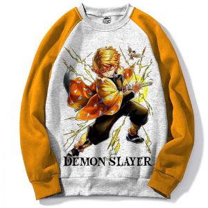 Pull Raglan Sweatshirt Anime Demon Slayer - kimetsu no yaiba Zenitsu Manga