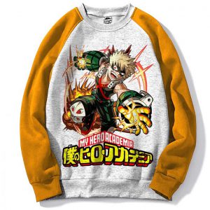 Pull Raglan Sweatshirt Anime My Hero Academy - katsuki - Manga