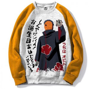 Pull Raglan Sweatshirt Anime Naruto Shippûden - Obito Japan Kanji