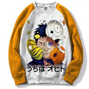 Pull Raglan Sweatshirt Anime Naruto Shippûden - Obito MAsks