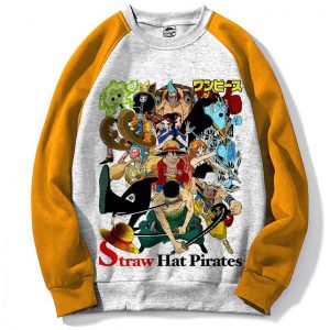 Pull Raglan Sweatshirt Anime One Piece - Mugiwara Japan Manga - For Geek