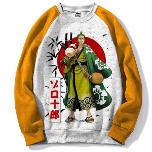 Pull Raglan Sweatshirt Anime One Piece - Zoro Arc Wano Manga - For Geek