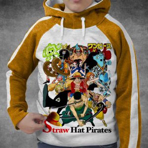 Capuche Sweatshirt Enfant One Piece Mugiwara de 6 à 14 ans Manga / Anime