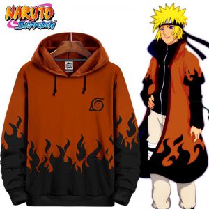 Hoodie Manga Anime Naruto Sweatshirt - Minato Namikaze Hokage Otaku Capuche