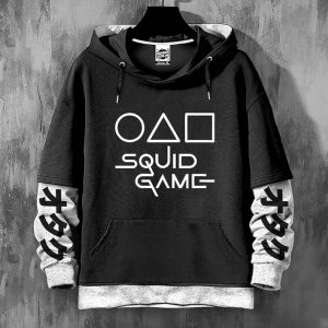 Hoodie Squid Game Sweatshirt Serie Geek Art - Demi-M Oversize Capuche Otaku