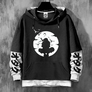Hoodie Manga Naruto Anime Itachi Uchiha Sweatshirt Demi-M Oversize Capuche Otaku