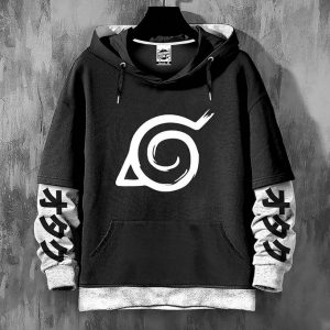 Hoodie Manga Konoha Anime Naruto Shippuden Sweatshirt Oversize Capuche Otaku