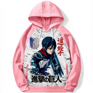 Hoodie Manga Anime Attack on Titan Mikasa Shingeki nokyojin Oversize Girl Otaku