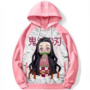 Hoodie Manga Anime Kimetsu no Yaiba Nezuko Demon Slayer Oversize Girl Otaku