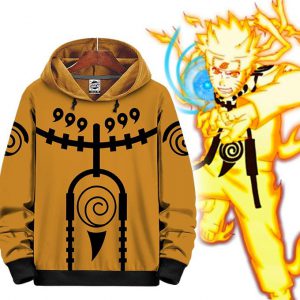 Naruto Nine Tails Hoodie Manga Anime - Capuche Kurama Sage Mode Cosplay Otaku