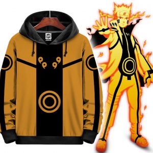 Capuche Naruto Nine Tails Hoodie Manga Anime - Sage Mode Kurama Cosplay Otaku