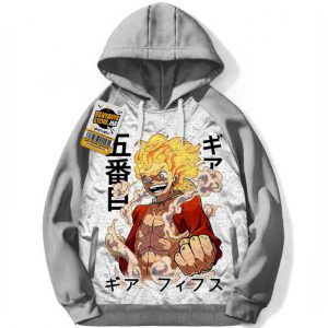 Capuche Luffy Gear5 Capuchon Otaku Hoodie Sweatshirt One Piece Manga Anime