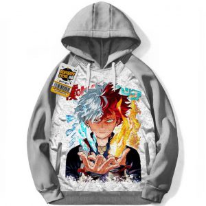 Hoodie Sweatshirt Shoto Todoroki Manga Anime Capuche My Hero Academia Capuchon