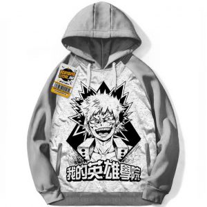 Hoodie Sweatshirt Katsuki Bakugo Manga Anime Capuche My Hero Academia Capuchon