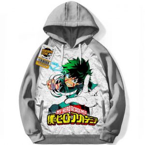 Capuchon Hoodie Sweatshirt Deku Manga Anime Otaku Capuche My Hero Academia
