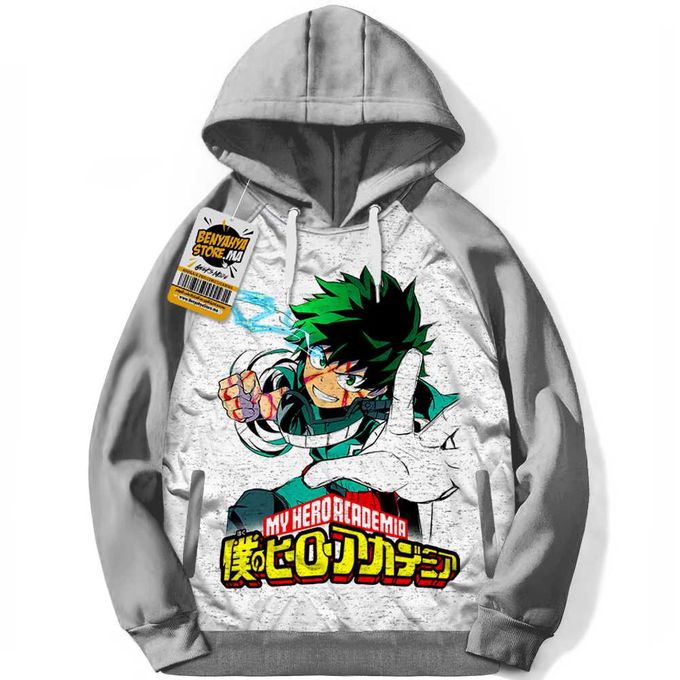Capuchon Hoodie Sweatshirt Deku Manga Anime Otaku Capuche My Hero Academia