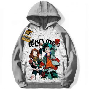 Capuchon Hoodie Sweatshirt Ochako Deku Manga Anime Capuche My Hero Academia