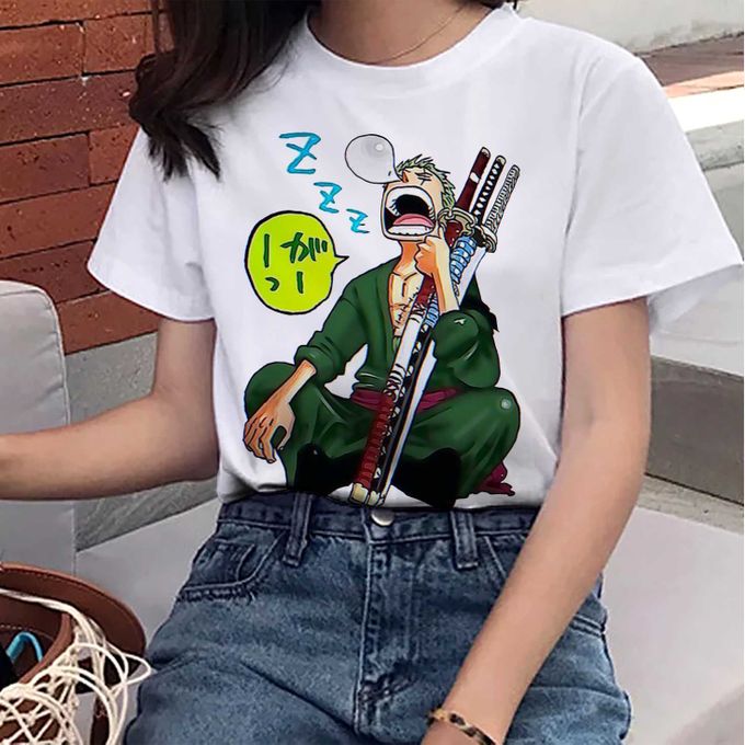 T-shirt One Piece Teeshort Zoro Funny Teshirt Cosplay Manga Tshirt Anime – Image 3