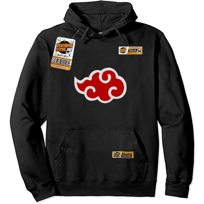 Capuchon Hoodie Akatsuki Sweatshirt Naruto Shippuden Manga Anime Capuche Otaku – Image 4