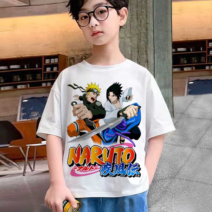 tshirt Enfant 6 à 14ans Naruto & Sasuke T-shirt Teshirt Anime Otaku Teeshort